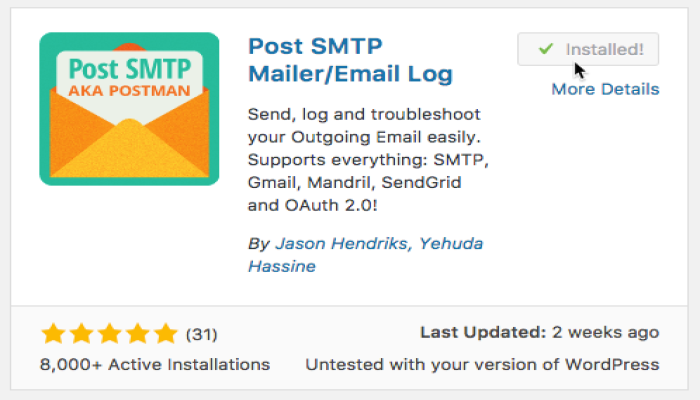 2) افزونه Post SMTP Mailer/Email Log و ویژگی‌های کلیدی