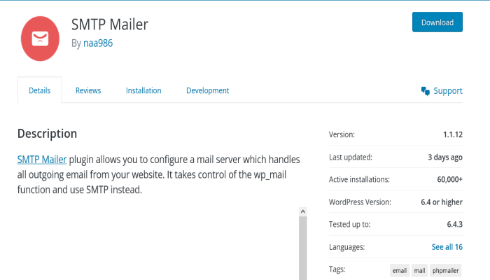 معرفی افزونه  SMTP Mailerو بررسی افزونه های تخصصی SMTP وردپرس